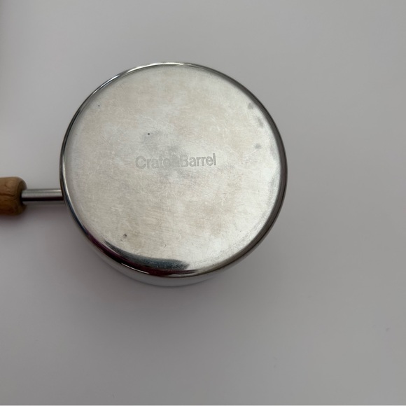 Crate&Barrel Measuring Cups and Spoons Set silver stainless and wood handles - Picture 3 of 3